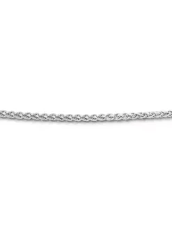 Brand new 🎁 14K White Gold 1.4 Millimeter Adjustable Wheat Chain by Belk & Co. 😀 -DealsBelk & Co. Store Belk 13025