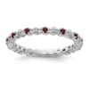 Best deal ✨ 1/4 ct. t.w. Garnet and 0.04 ct. t.w. Diamond Stackable Expressions Ring in Sterling Silver by Belk & Co. ⌛