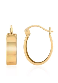 New 🛒 14k Yellow Gold Band Hoop Earrings by Belk & Co. ⭐ -DealsBelk & Co. Store Belk 1303