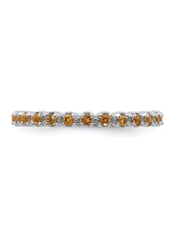 Outlet 👍 3/8 ct. t.w. Citrine Stackable Expressions Ring in Sterling Silver by Belk & Co. 🌟 -DealsBelk & Co. Store Belk 13044