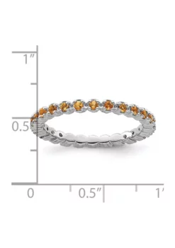 Outlet 👍 3/8 ct. t.w. Citrine Stackable Expressions Ring in Sterling Silver by Belk & Co. 🌟 -DealsBelk & Co. Store Belk 13045