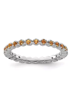 Outlet 👍 3/8 ct. t.w. Citrine Stackable Expressions Ring in Sterling Silver by Belk & Co. 🌟 -DealsBelk & Co. Store Belk 13046
