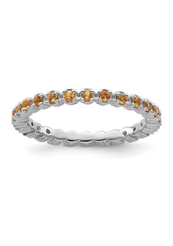 Outlet 👍 3/8 ct. t.w. Citrine Stackable Expressions Ring in Sterling Silver by Belk & Co. 🌟 -DealsBelk & Co. Store Belk 13047