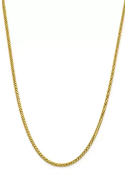 Budget 😉 Men's 14K Yellow Gold 3.1 Millimeter Semi Solid Diamond Cut Wheat Chain Necklace by Belk & Co. ✨