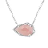 New 🤩 Guava Quartz and White Topaz Necklace in Sterling Silver by Belk & Co. 👍