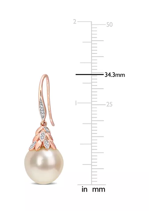 Cheap ๐ 12-12.5MM South Sea Cultured Pearl and Diamond Accent Drop Earrings in 14k Rose Gold by Belk & Co. ๐คฉ 2 Cheap ๐ 12-12.5MM South Sea Cultured Pearl and Diamond Accent Drop Earrings in 14k Rose Gold by Belk & Co. ๐คฉ - Image 2