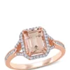 Coupon 😉 1.6 ct. t.w. Morganite and 1/5 ct. t.w. Diamond Halo Ring in 14k Rose Gold by Belk & Co. 🎁