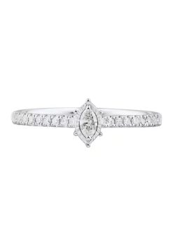 Cheapest 💯 1/4 ct. t.w. Marquise Diamond Engagement Ring in 10k White Gold by Belk & Co. ❤️ -DealsBelk & Co. Store Belk 13130