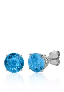 Coupon ⭐ 10k White Gold London Blue Topaz Stud Earrings by Belk & Co. 👏 -DealsBelk & Co. Store Belk 13141