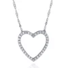 Discount ⌛ 1/6 ct. t.w. Diamond Heart Necklace in 10K Gold by Belk & Co. 🔥