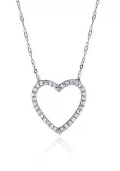 Discount ⌛ 1/6 ct. t.w. Diamond Heart Necklace in 10K Gold by Belk & Co. 🔥 -DealsBelk & Co. Store Belk 13144