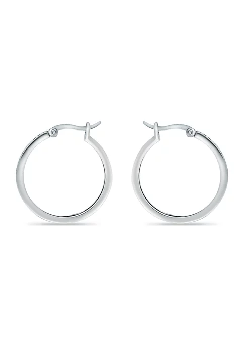 Wholesale ๐ 1/3 ct. t.w. Blue Topaz Hoop Earrings in Sterling Silver by Belk & Co. ๐ 2 Wholesale ๐ 1/3 ct. t.w. Blue Topaz Hoop Earrings in Sterling Silver by Belk & Co. ๐ - Image 2