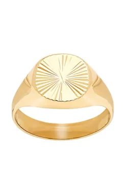 Budget 🌟 Starburst Band Ring in 10k Yellow Gold by Belk & Co. 💯