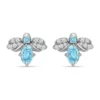 Best deal 🎁 1.26 ct. t.w. Blue and White Topaz Bee Earrings, Sterling Silver by Belk & Co. 🔥