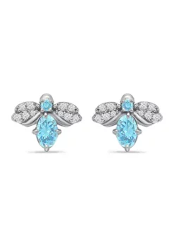 Best deal 🎁 1.26 ct. t.w. Blue and White Topaz Bee Earrings, Sterling Silver by Belk & Co. 🔥