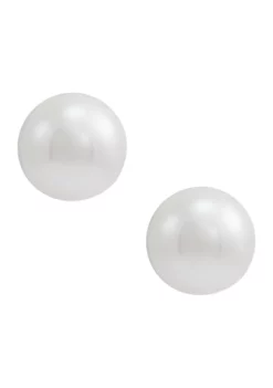 Wholesale ❤️ White Button Freshwater Pearl Stud Earrings in 14K Yellow Gold by Belk & Co. 🔔 -DealsBelk & Co. Store Belk 13170