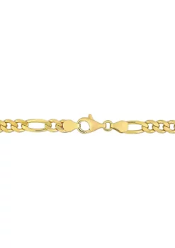 Buy 🛒 18k Yellow Gold Plated Sterling Silver 5.5mm Figaro Chain Bracelet, 7.5" by Belk & Co. ⌛ -DealsBelk & Co. Store Belk 13179