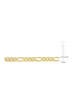 Buy 🛒 18k Yellow Gold Plated Sterling Silver 5.5mm Figaro Chain Bracelet, 7.5" by Belk & Co. ⌛ -DealsBelk & Co. Store Belk 13180