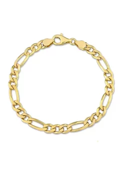 Buy 🛒 18k Yellow Gold Plated Sterling Silver 5.5mm Figaro Chain Bracelet, 7.5" by Belk & Co. ⌛ -DealsBelk & Co. Store Belk 13183