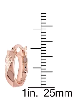 Best Sale ✔️ Twist Hoop Earrings in 10K Polished Rose Gold by Belk & Co. ✔️ -DealsBelk & Co. Store Belk 13186