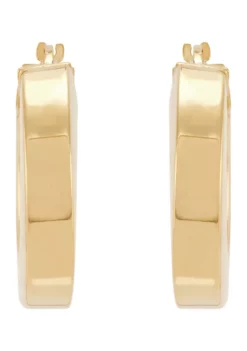 Buy 🤩 Square Tube Bold Hoop Earring in Sterling Silver by Belk & Co. 🌟 -DealsBelk & Co. Store Belk 13197