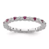 Best reviews of 😉 Lab Created 1/4 ct. t.w. Created Ruby and 0.04 ct. t.w. Diamond Stackable Expressions Ring in Sterling Silver by Belk & Co. ⌛