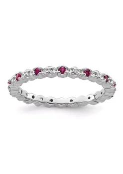 Best reviews of 😉 Lab Created 1/4 ct. t.w. Created Ruby and 0.04 ct. t.w. Diamond Stackable Expressions Ring in Sterling Silver by Belk & Co. ⌛ -DealsBelk & Co. Store Belk 13235