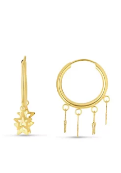 Best deal 😍 14 Karat Yellow Gold Star Drop Earring by Belk & Co. 🧨 -DealsBelk & Co. Store Belk 13238