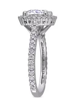 Buy ⭐ 2.5 ct. t.w. Lab Created Moissanite Halo Engagement Ring in 10K White Gold by Belk & Co. 🌟 -DealsBelk & Co. Store Belk 13246