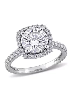Buy ⭐ 2.5 ct. t.w. Lab Created Moissanite Halo Engagement Ring in 10K White Gold by Belk & Co. 🌟 -DealsBelk & Co. Store Belk 13250
