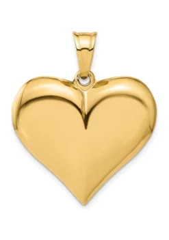 Brand new ✔️ 14K Yellow Gold Polished 3-D Puffed Heart Pendant by Belk & Co. ❤️ -DealsBelk & Co. Store Belk 13257