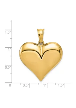 Brand new ✔️ 14K Yellow Gold Polished 3-D Puffed Heart Pendant by Belk & Co. ❤️ -DealsBelk & Co. Store Belk 13258