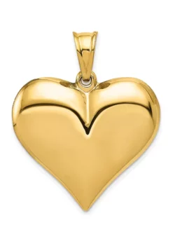 Brand new ✔️ 14K Yellow Gold Polished 3-D Puffed Heart Pendant by Belk & Co. ❤️ -DealsBelk & Co. Store Belk 13260