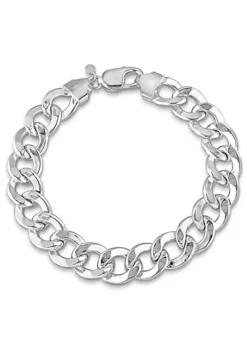 Top 10 😍 12.5MM Curb Link Chain Anklet in Sterling Silver, 9" by Belk & Co. 👏