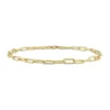 Budget 🧨 18k Yellow Gold Plated Sterling Silver 3.5mm Paperclip Chain Bracelet by Belk & Co. 🎉