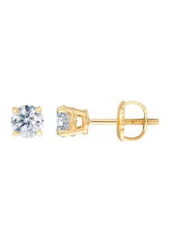 Coupon 🤩 3/4 ct. t.w. Diamond Stud Earrings in 14K Yellow Gold by Belk & Co. 😍