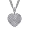 Hot Sale 🥰 1 ct. t.w. Diamond Clustered Heart Multi-Chain Necklace in Sterling Silver by Belk & Co. ⭐
