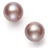 Promo 🔥 10-11 Millimeter Natural Pink Nucleated Freshwater Pearl Stud Earrings in 14K Yellow Gold by Belk & Co. 🎁