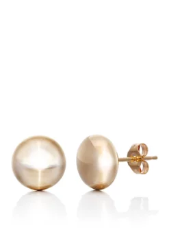 Hot Sale 😉 Flat Stud Earrings in 14K Yellow Gold by Belk & Co. ❤️