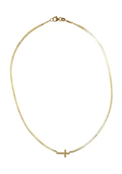 Buy 🎁 Sideway Cross Curb Chain in 10K Yellow Gold by Belk & Co. ⭐ -DealsBelk & Co. Store Belk 13398