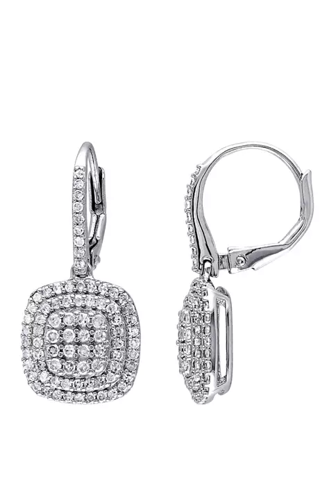 Best Sale ๐ 1 ct. t.w. Diamond Grid Halo Earrings in Sterling Silver by Belk & Co. โญ 1 Best Sale ๐ 1 ct. t.w. Diamond Grid Halo Earrings in Sterling Silver by Belk & Co. โญ