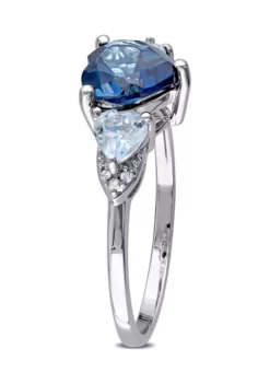 Flash Sale ๐ London Blue and Sky Blue Topaz with Diamond Accent Triple Heart Ring in Sterling Silver by Belk & Co. โญ 8 Flash Sale ๐ London Blue and Sky Blue Topaz with Diamond Accent Triple Heart Ring in Sterling Silver by Belk & Co. โญ -DealsBelk & Co. Store Belk 13432