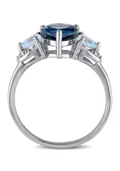 Flash Sale ๐ London Blue and Sky Blue Topaz with Diamond Accent Triple Heart Ring in Sterling Silver by Belk & Co. โญ 10 Flash Sale ๐ London Blue and Sky Blue Topaz with Diamond Accent Triple Heart Ring in Sterling Silver by Belk & Co. โญ -DealsBelk & Co. Store Belk 13434