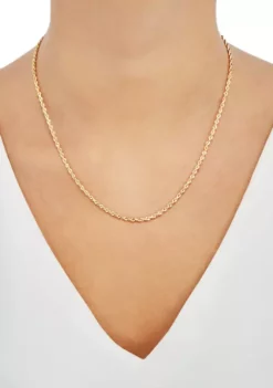 Best deal ❤️ Solid Glitter Necklace in 14K Yellow Gold by Belk & Co. 🥰 -DealsBelk & Co. Store Belk 13440