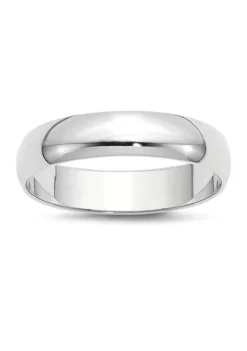 Best reviews of ⭐ Men's 14K White Gold 5 Millimeter Lightweight Half Round Band by Belk & Co. ✨