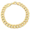 Best deal 😉 10.2MM Curb Link Chain Anklet in 18k Yellow Gold Plated Sterling Silver, 9' by Belk & Co. 👏