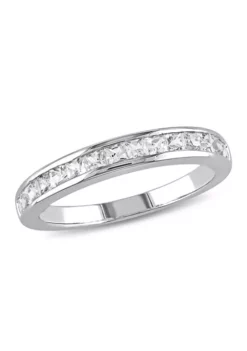 Buy 🥰 3/4 ct. t.w. Lab Created White Sapphire Channel Set Anniversary Band in Sterling Silver by Belk & Co. 😀 -DealsBelk & Co. Store Belk 1350