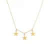 Best reviews of 🥰 3 Dangle Stars Necklace in 10K Yellow Gold by Belk & Co. 🔔