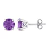 Hot Sale ❤️ 2.60 ct. t.g.w. Amethyst Solitaire Stud Earrings in Sterling Silver by Belk & Co. 🔥