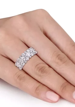 Best reviews of 😉 3.62 ct. t.w. Lab Created Moissanite and 1/10 ct. t.w. Diamond Cluster Ring in 10K White Gold by Belk & Co. ⭐ -DealsBelk & Co. Store Belk 13557